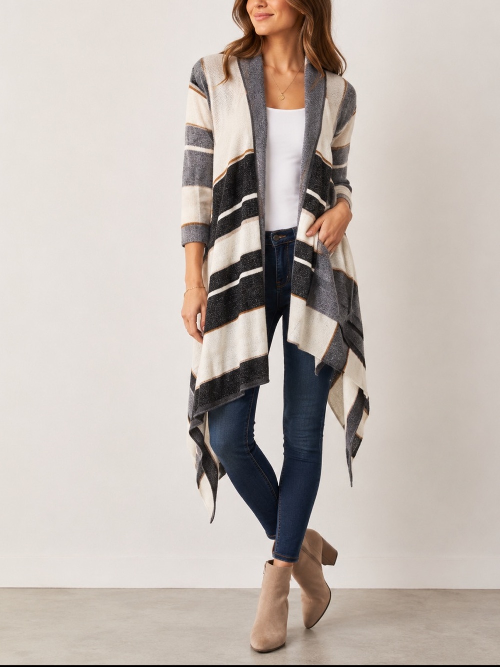 Goddis Knits Naples Wrap Sweater Open Front